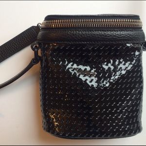 KARA STORE PATENT LEATHER STOWAWAY BAG new